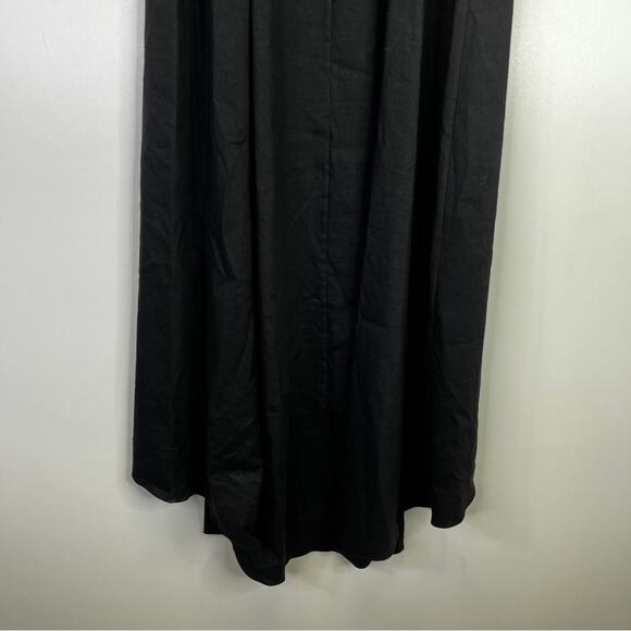 Theory linen blend flap midi dress black - 2 - Picture 7 of 11